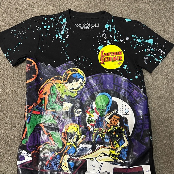 Vox Populi Kids Captain Science Black T-Shirt - Picture 1 of 3